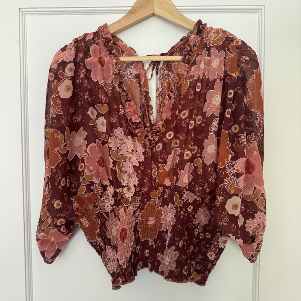 Q+A Floral Blouse - XL